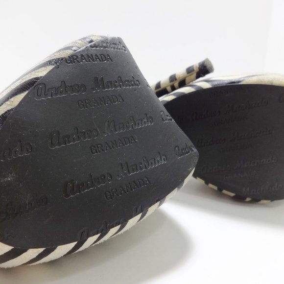 ANDRES MACHADO Zebra Pattern High Heels - Picture 12 of 14